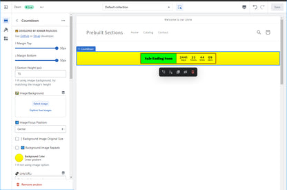 Prebuilt Shopify Section - Countdown Bar